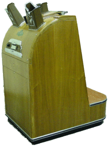 a deactivated shoe-fitting fluoroscope used in the 1950s