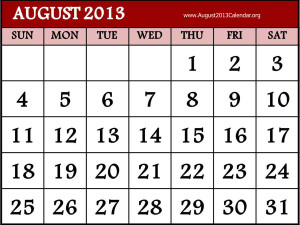 August-2013-Calendar