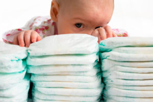 baby with diapers