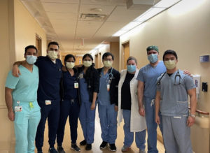 MICU team at Michigan State University hospital - June 2021